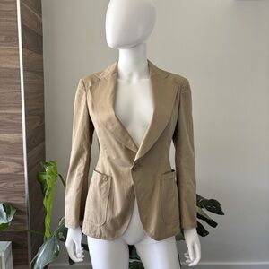Junya Watanabe Comme Des Garçons Beige Cotton Blazer Womens Small❤️